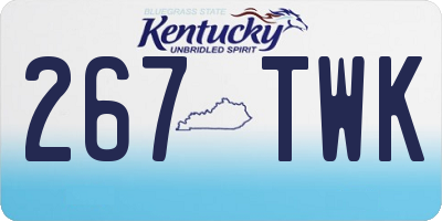KY license plate 267TWK