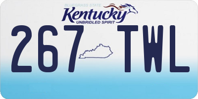 KY license plate 267TWL