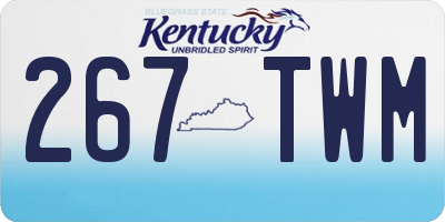 KY license plate 267TWM