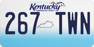 KY license plate 267TWN