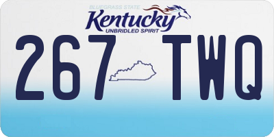 KY license plate 267TWQ