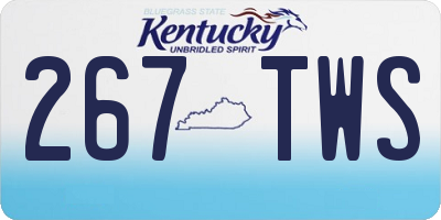 KY license plate 267TWS