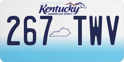 KY license plate 267TWV