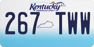KY license plate 267TWW