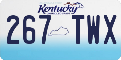KY license plate 267TWX