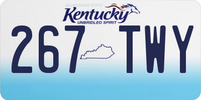 KY license plate 267TWY