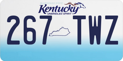 KY license plate 267TWZ