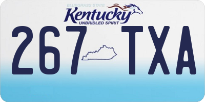 KY license plate 267TXA