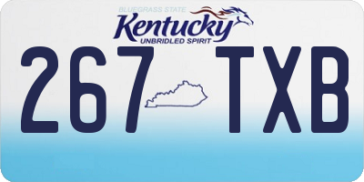 KY license plate 267TXB
