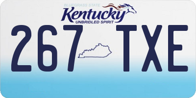 KY license plate 267TXE