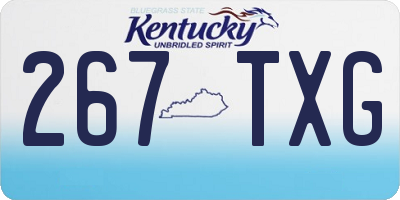 KY license plate 267TXG