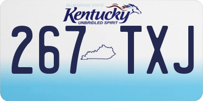 KY license plate 267TXJ