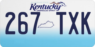 KY license plate 267TXK