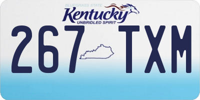 KY license plate 267TXM