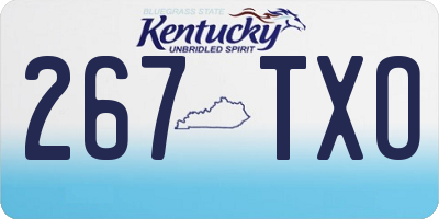 KY license plate 267TXO