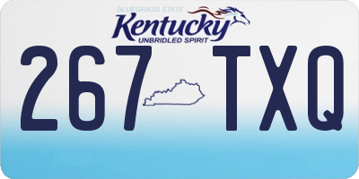 KY license plate 267TXQ