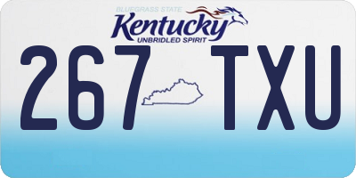 KY license plate 267TXU