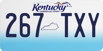 KY license plate 267TXY