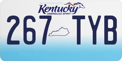 KY license plate 267TYB