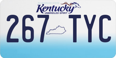 KY license plate 267TYC