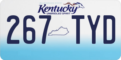 KY license plate 267TYD