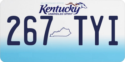 KY license plate 267TYI