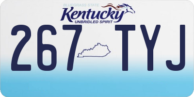 KY license plate 267TYJ