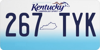 KY license plate 267TYK