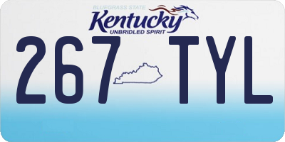 KY license plate 267TYL