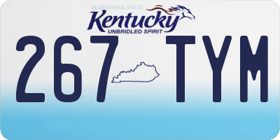 KY license plate 267TYM