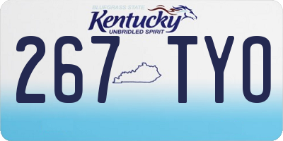 KY license plate 267TYO
