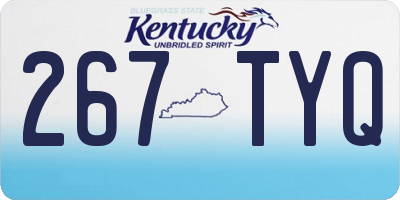 KY license plate 267TYQ