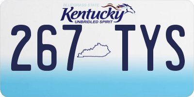 KY license plate 267TYS