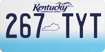 KY license plate 267TYT