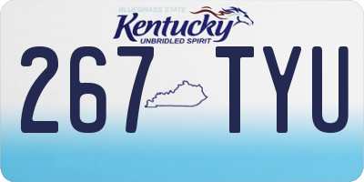 KY license plate 267TYU