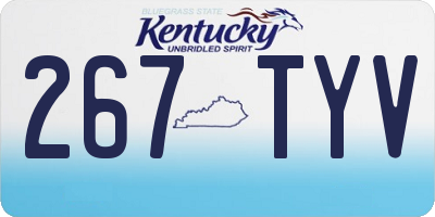 KY license plate 267TYV