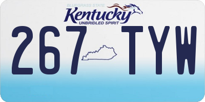 KY license plate 267TYW