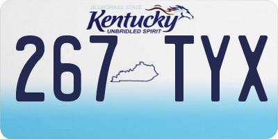 KY license plate 267TYX