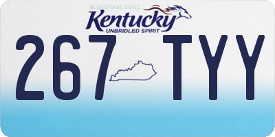KY license plate 267TYY
