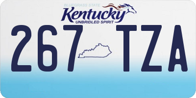 KY license plate 267TZA
