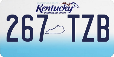KY license plate 267TZB
