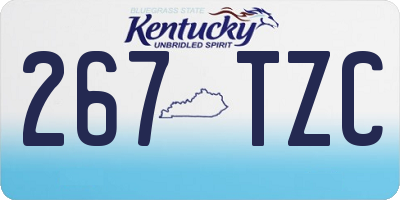 KY license plate 267TZC