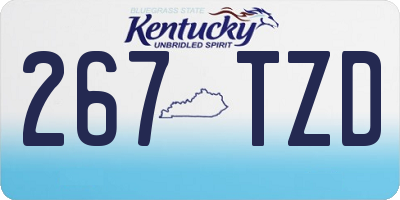 KY license plate 267TZD