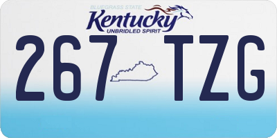 KY license plate 267TZG