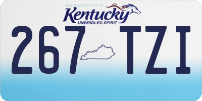 KY license plate 267TZI