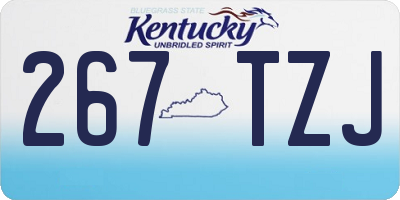 KY license plate 267TZJ