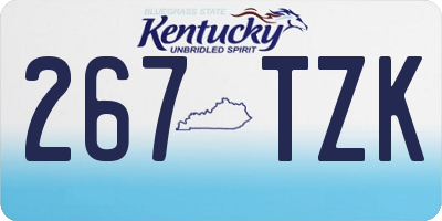 KY license plate 267TZK