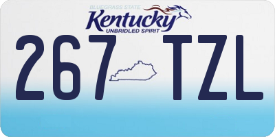 KY license plate 267TZL