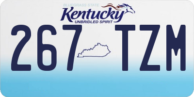 KY license plate 267TZM