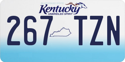 KY license plate 267TZN
